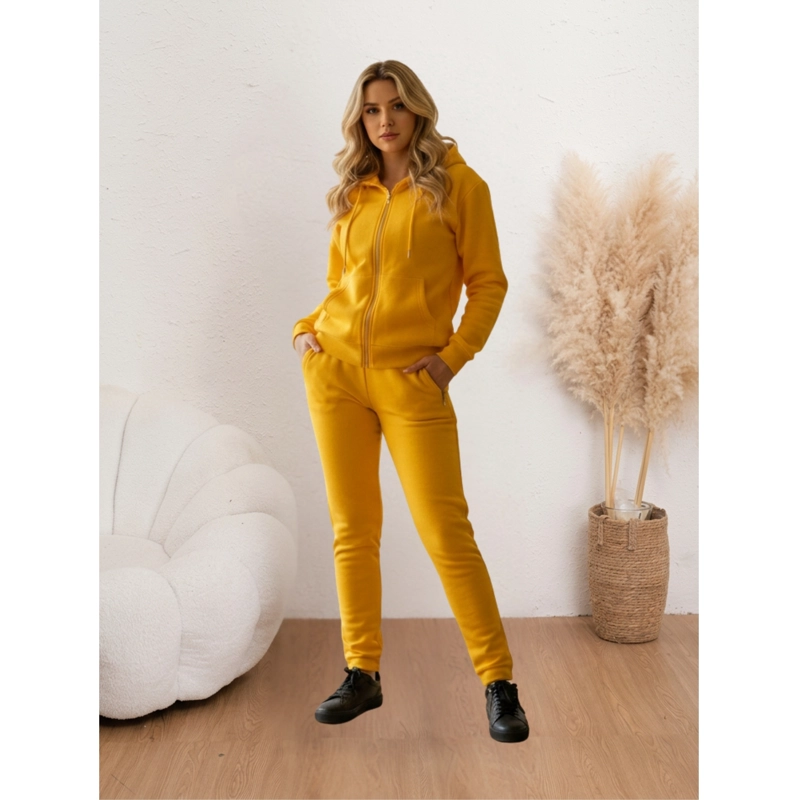 CONJUNTO MUJER FRIZADO BUZO POLERON CON CIERRE INVIERNO MODA 0229 - 1