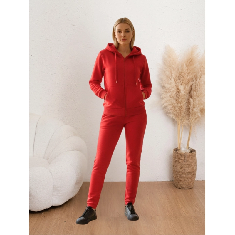 CONJUNTO MUJER FRIZADO BUZO POLERON CON CIERRE INVIERNO MODA 0229 - 1