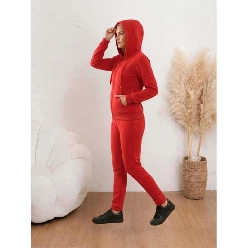 CONJUNTO MUJER FRIZADO BUZO POLERON CON CIERRE INVIERNO MODA 0229 - 2