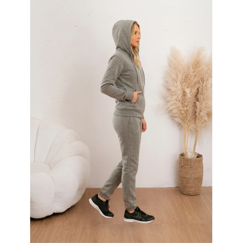 CONJUNTO MUJER FRIZADO BUZO POLERON CON CIERRE INVIERNO MODA 0229 - 3