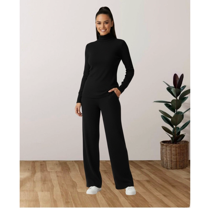 CONJUNTO 2 PIEZAS MUJER TEJIDO LANILLA SWEATER + PANTALON 5096 - 1