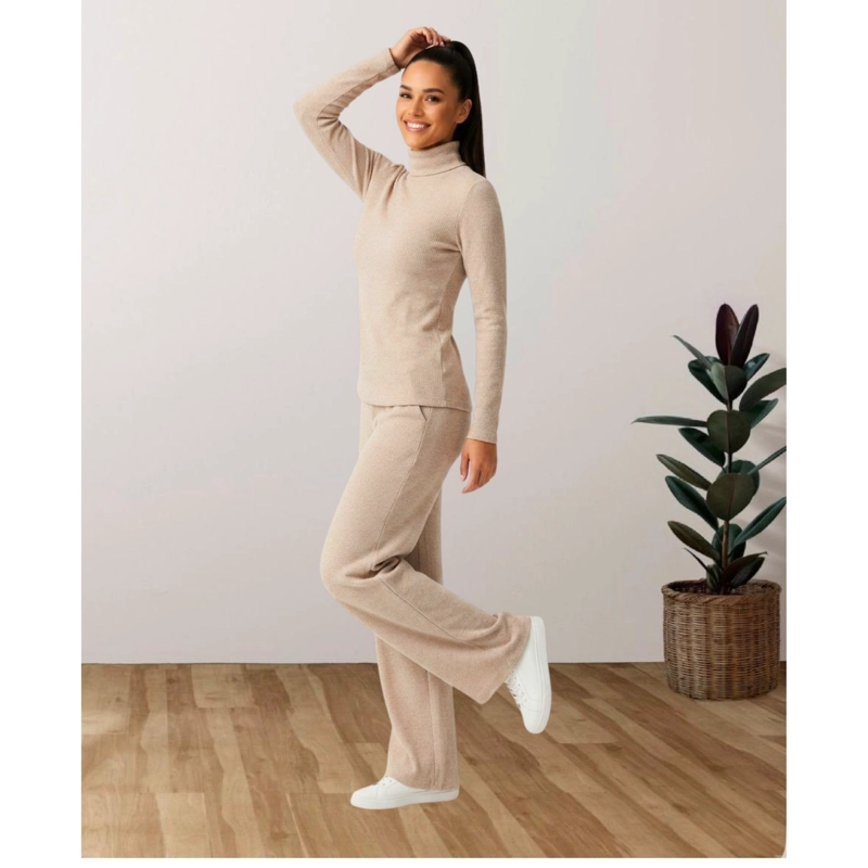 CONJUNTO 2 PIEZAS MUJER TEJIDO LANILLA SWEATER + PANTALON 5096 - 2