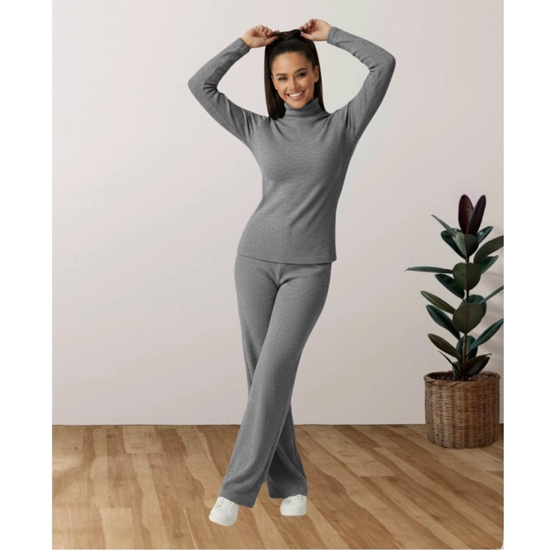 CONJUNTO 2 PIEZAS MUJER TEJIDO LANILLA SWEATER + PANTALON 5096 - 2