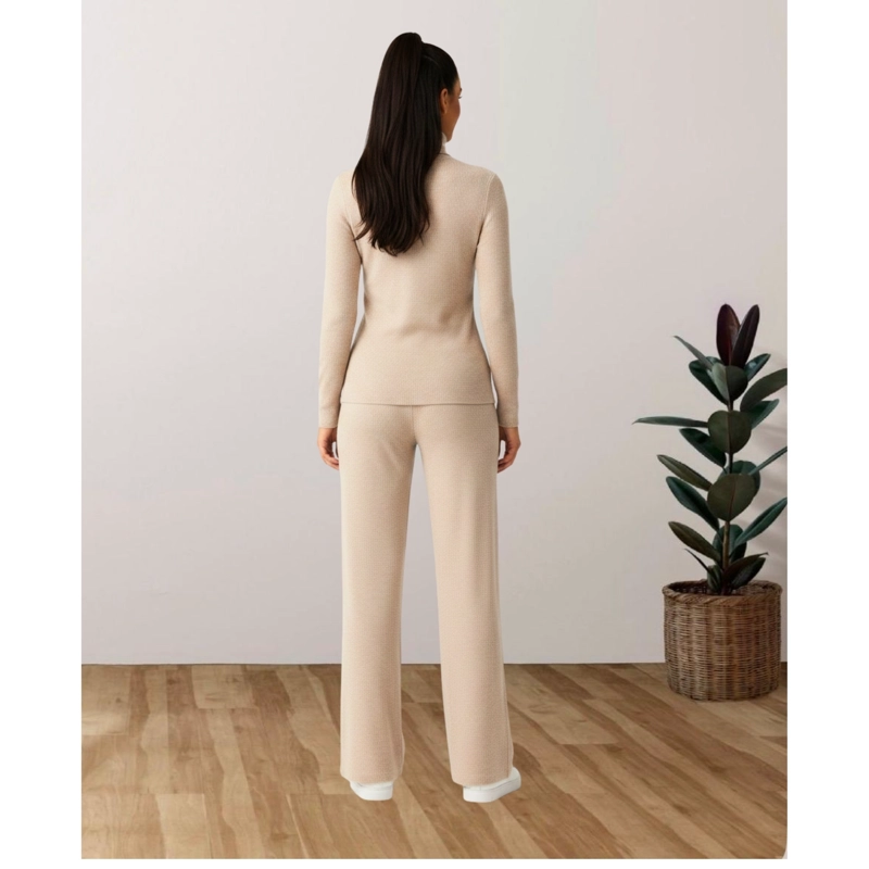CONJUNTO 2 PIEZAS MUJER TEJIDO LANILLA SWEATER + PANTALON 5096 - 3