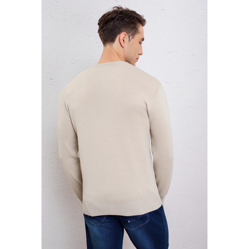 SWEATER HOMBRE ALGODON TEJIDO HILO CUELLO REDONDO TEXTURIZADO 7256 - 4