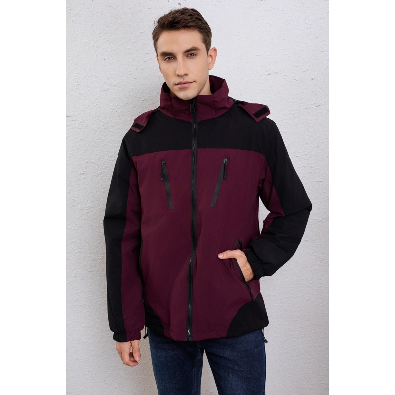 CHAQUETA IMPERMEABLE HOMBRE FORRO INTERIOR PIEL CAPUCHA CON CIERRE 0013 - 1