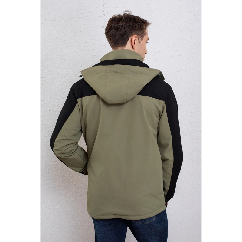 CHAQUETA IMPERMEABLE HOMBRE FORRO INTERIOR PIEL CAPUCHA CON CIERRE 0013 - 3