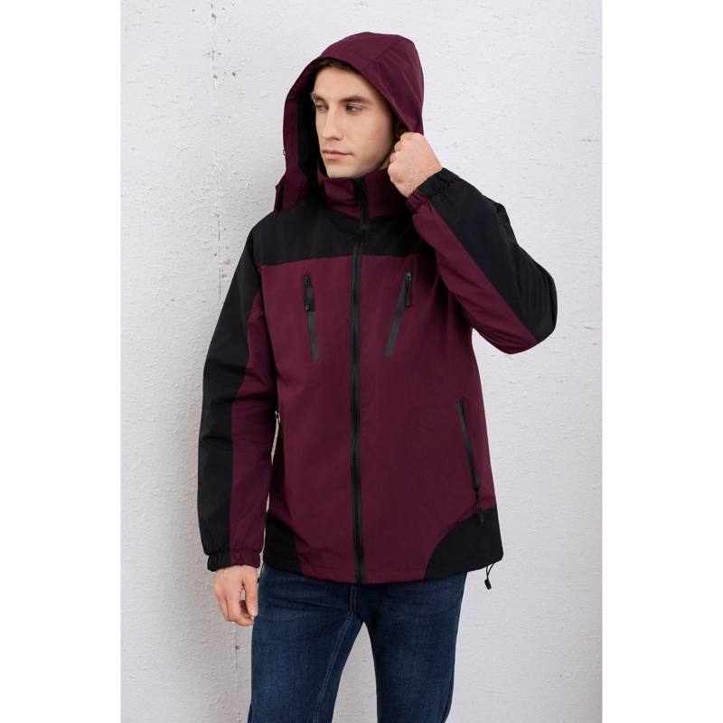 CHAQUETA IMPERMEABLE HOMBRE FORRO INTERIOR PIEL CAPUCHA CON CIERRE 0013 - 3