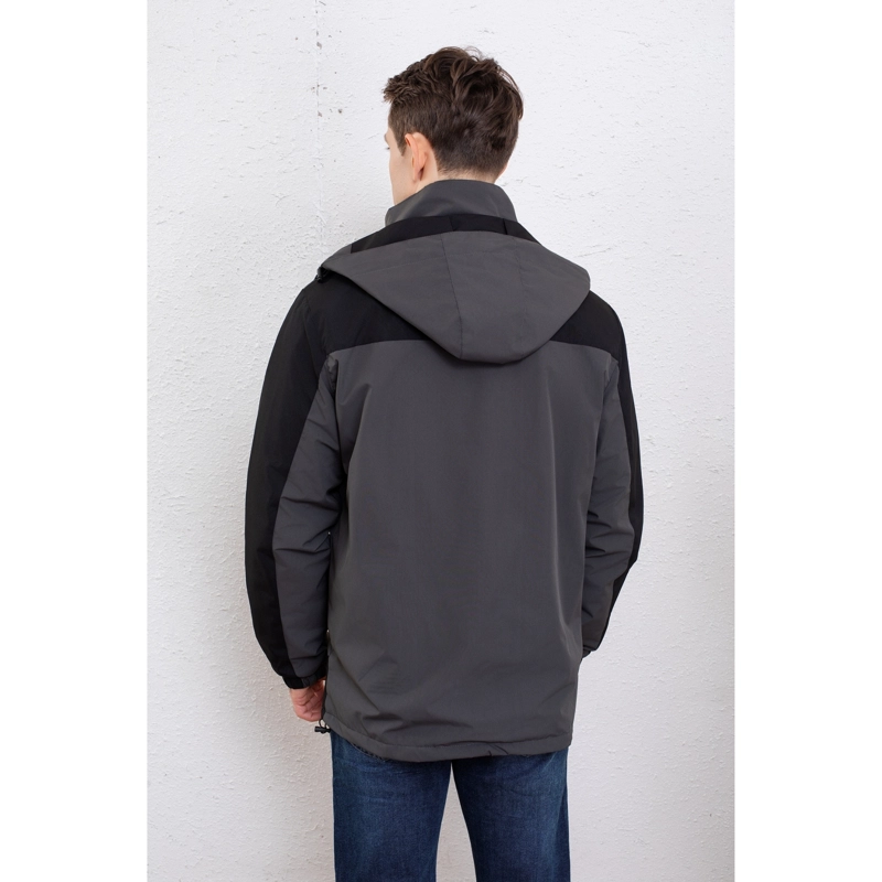 CHAQUETA IMPERMEABLE HOMBRE FORRO INTERIOR PIEL CAPUCHA CON CIERRE 0013 - 4