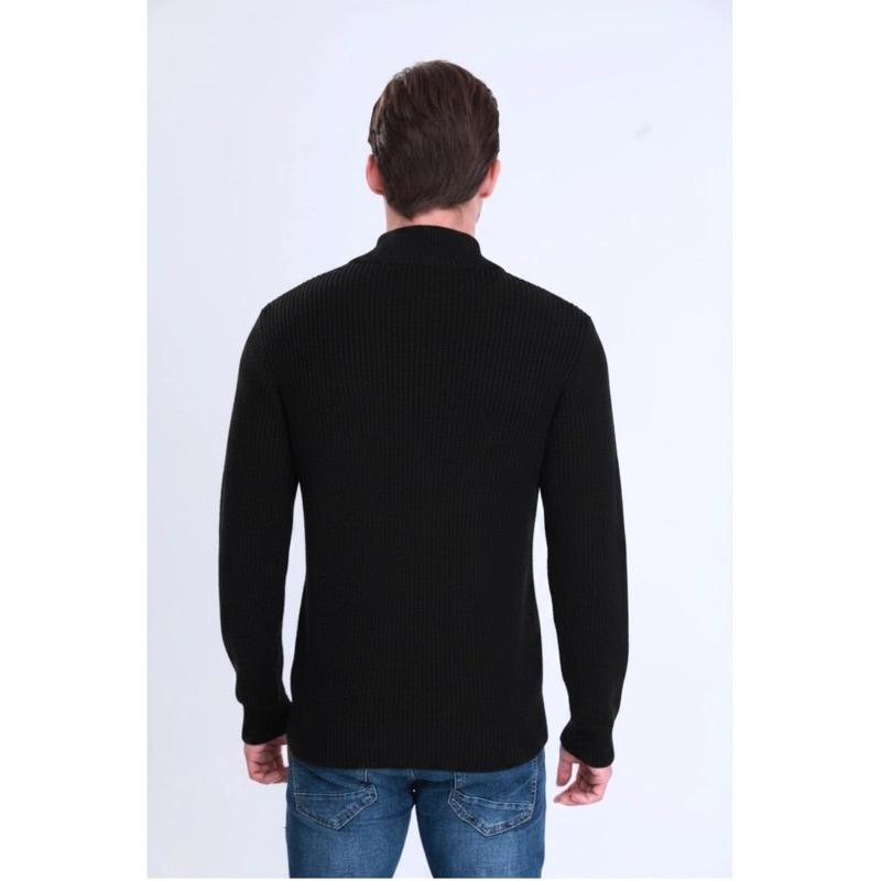 SWEATER CHALECO GRUESO HOMBRE BOTONES CUELLO SUBIDO OTOÑO INVIERNO 7158 - 3