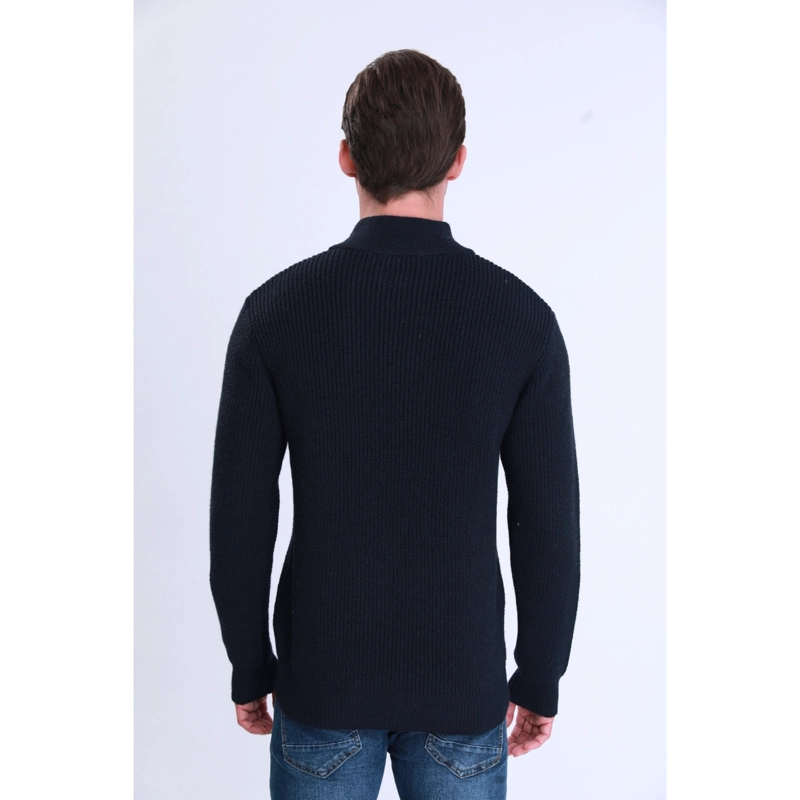 SWEATER CHALECO GRUESO HOMBRE BOTONES CUELLO SUBIDO OTOÑO INVIERNO 7158 - 4