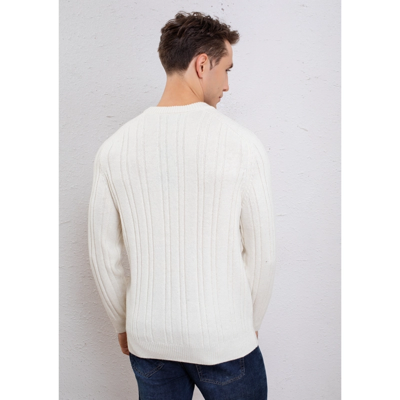 SWEATER HOMBRE ALGODON TEJIDO HILO CUELLO REDONDO TRENZADO 7261 - 4