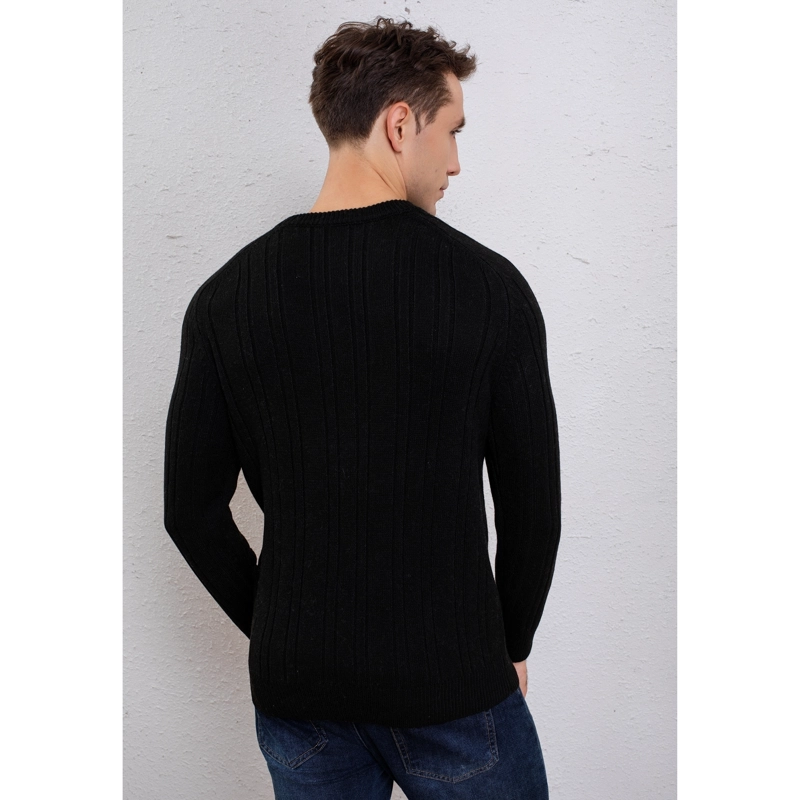 SWEATER HOMBRE ALGODON TEJIDO HILO CUELLO REDONDO TRENZADO 7261 - 4
