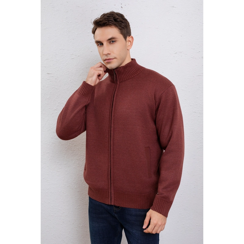 SWEATER HOMBRE ALGODON CUELLO SUBIDO FORRO PIEL BOLSILLOS CON CIERRE 7273 - 3