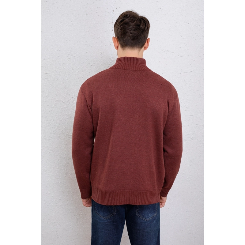 SWEATER HOMBRE ALGODON CUELLO SUBIDO FORRO PIEL BOLSILLOS CON CIERRE 7273 - 4