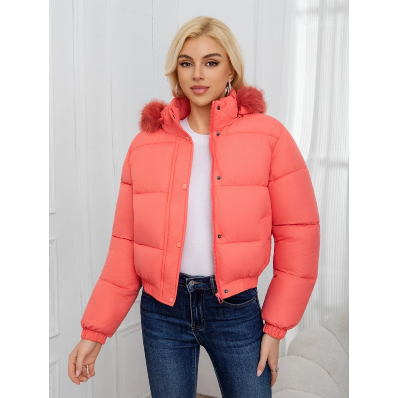 PARKA CHAQUETA MUJER PUFFA ACOLCHADA GRUESA GORRO PELOS 0019 - 1