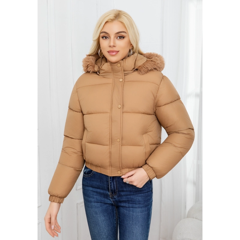 PARKA CHAQUETA MUJER PUFFA ACOLCHADA GRUESA GORRO PELOS 0019 - 2