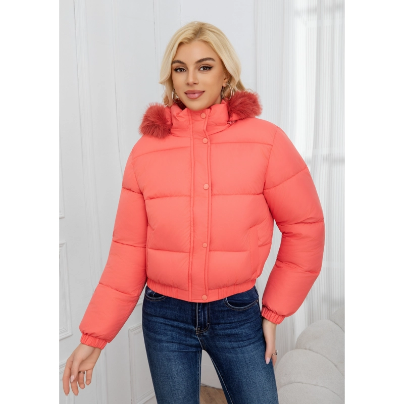 PARKA CHAQUETA MUJER PUFFA ACOLCHADA GRUESA GORRO PELOS 0019 - 2