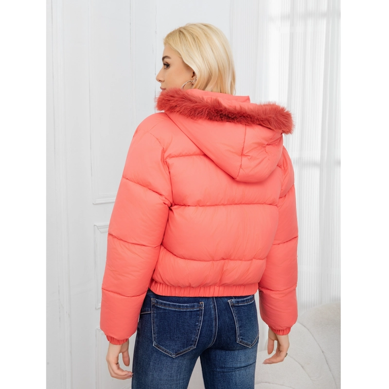 PARKA CHAQUETA MUJER PUFFA ACOLCHADA GRUESA GORRO PELOS 0019 - 4