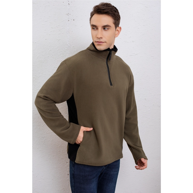 POLERON POLAR HOMBRE ALGODON MANGA LARGA MEDIO CIERRE INVIERNO 7631 - 3