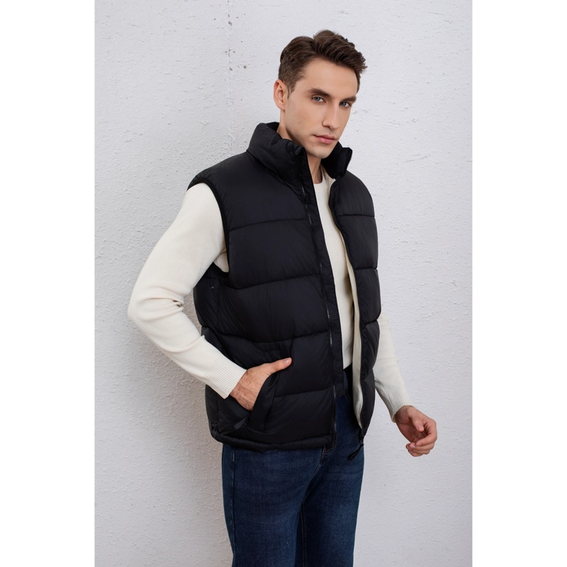 PARKA SIN MANGAS HOMBRE CHAQUETA FORRO INTERIOR POLAR BOLSILLOS 0028 - 1