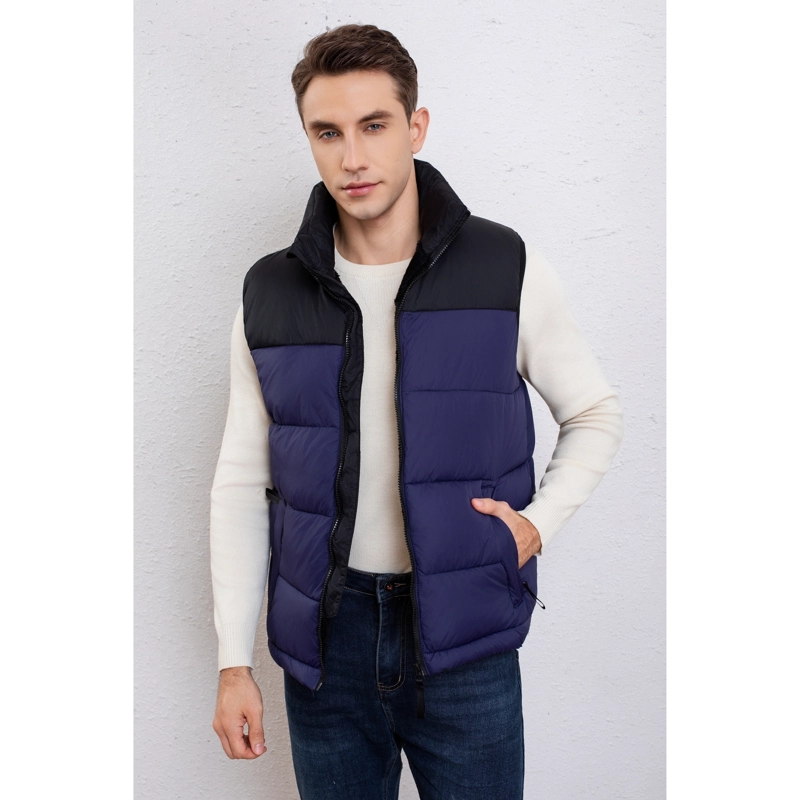 PARKA SIN MANGAS HOMBRE CHAQUETA FORRO INTERIOR POLAR BOLSILLOS 0028 - 1