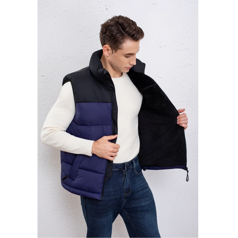 PARKA SIN MANGAS HOMBRE CHAQUETA FORRO INTERIOR POLAR BOLSILLOS 0028 - 2