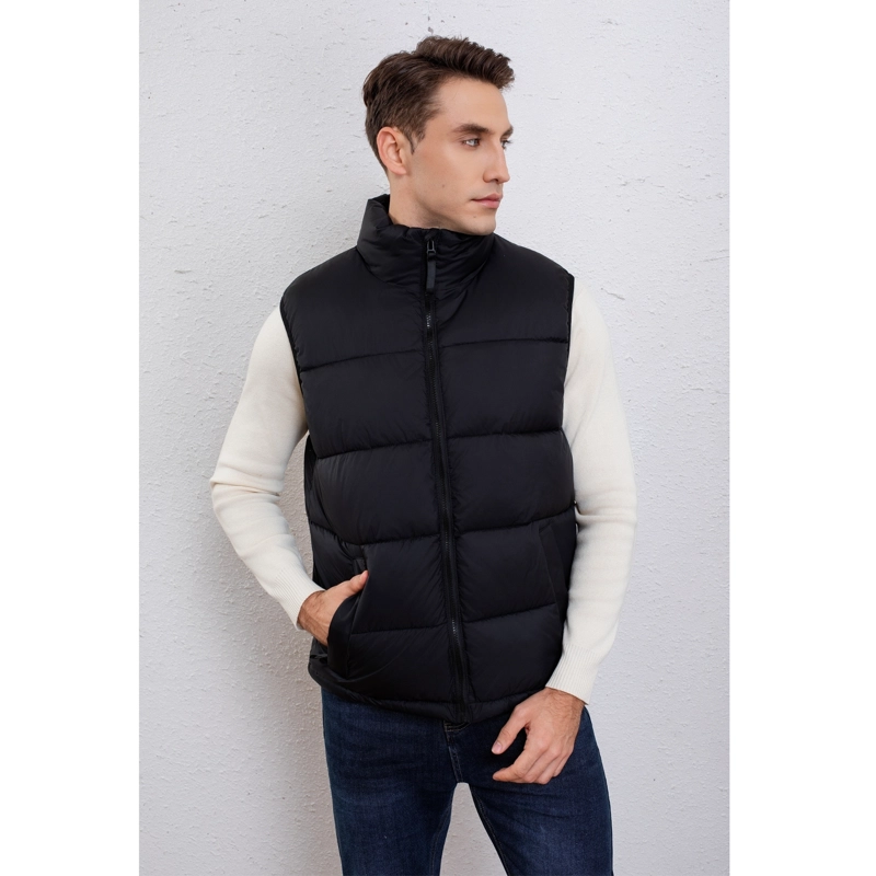 PARKA SIN MANGAS HOMBRE CHAQUETA FORRO INTERIOR POLAR BOLSILLOS 0028 - 3