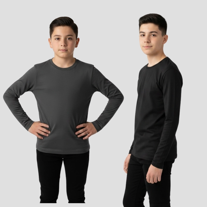 PACK 2 CAMISETA NIÑOS JUVENIL MANGA LARGA CUELLO POLO POLAR 2769 - 2