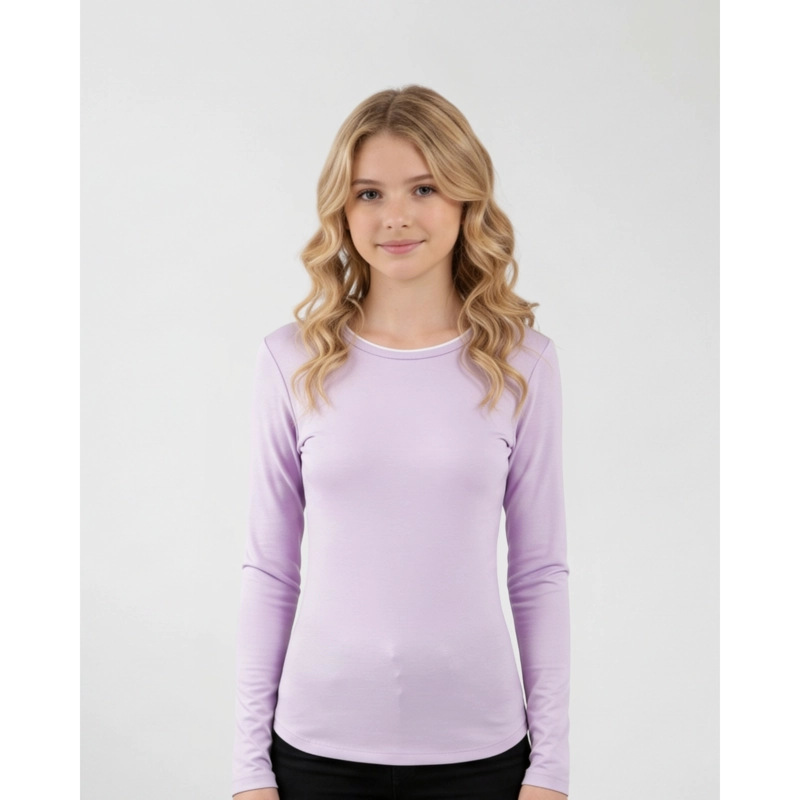 PACK 2 CAMISETA NIÑAS JUVENIL MANGA LARGA CUELLO POLO BAMBU 1056 - 1