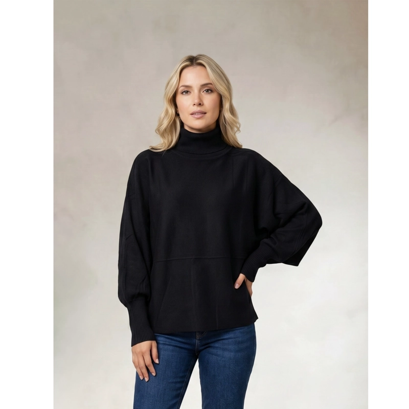 SWEATER MUJER CORTO MANGA MUERCIELAGO LARGA TEJIDO BEATLE 5116 - 1