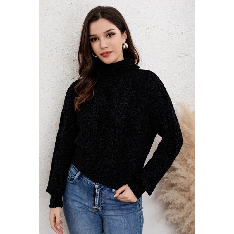 SWEATER MUJER ALGODON CUELLO BEATLE CHENILLE TEJIDO OTOÑO INVIERNO 6002 - 3