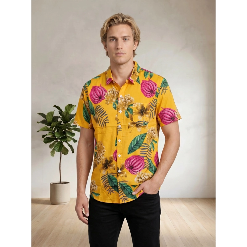 CAMISA HOMBRE GUAYABERA MANGA CORTA FASHION BOTONES 0093 - 2