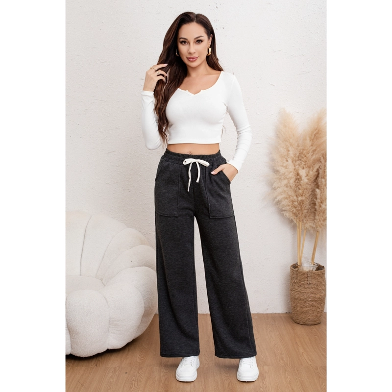 PANTALON DEPORTIVO MUJER GRUESO BOLSILLOS ANCHO OTOÑO INVIERNO 7168 - 1