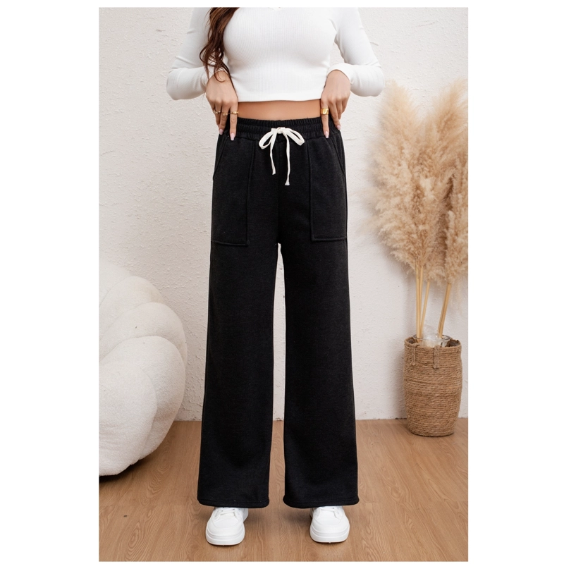 PANTALON DEPORTIVO MUJER GRUESO BOLSILLOS ANCHO OTOÑO INVIERNO 7168 - 2