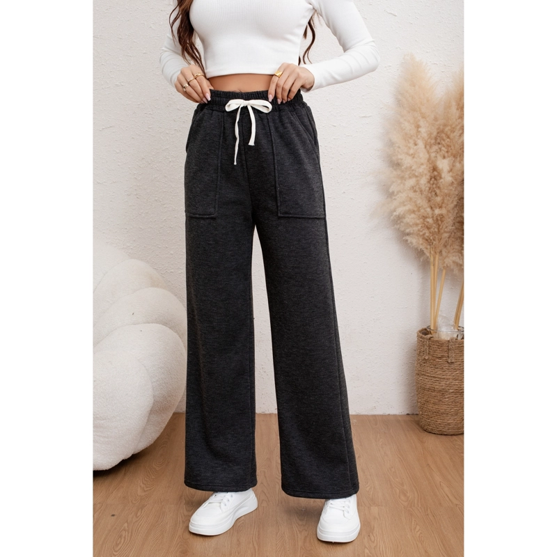 PANTALON DEPORTIVO MUJER GRUESO BOLSILLOS ANCHO OTOÑO INVIERNO 7168 - 2