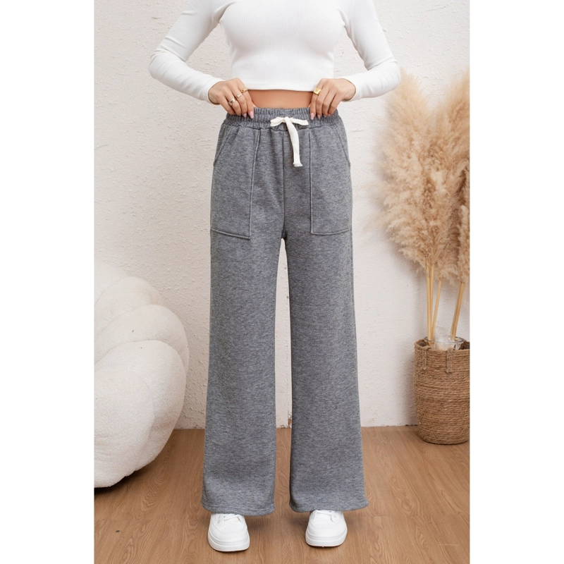 PANTALON DEPORTIVO MUJER GRUESO BOLSILLOS ANCHO OTOÑO INVIERNO 7168 - 3