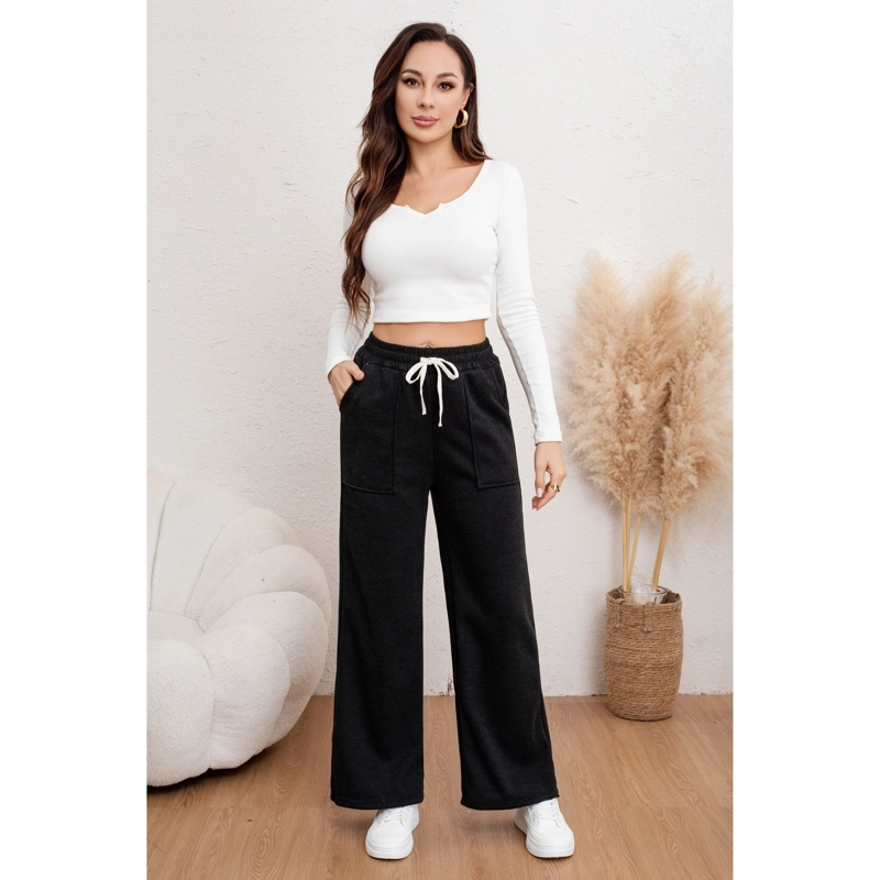 PANTALON DEPORTIVO MUJER GRUESO BOLSILLOS ANCHO OTOÑO INVIERNO 7168 - 3