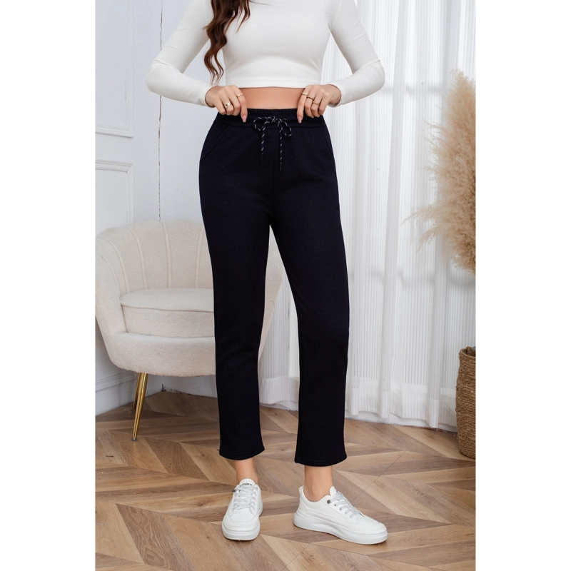 PANTALON MUJER RECTO AJUSTADO TIPO JEANS INVIERNO FORRO PIEL MEZCLILLA 7003 - 2