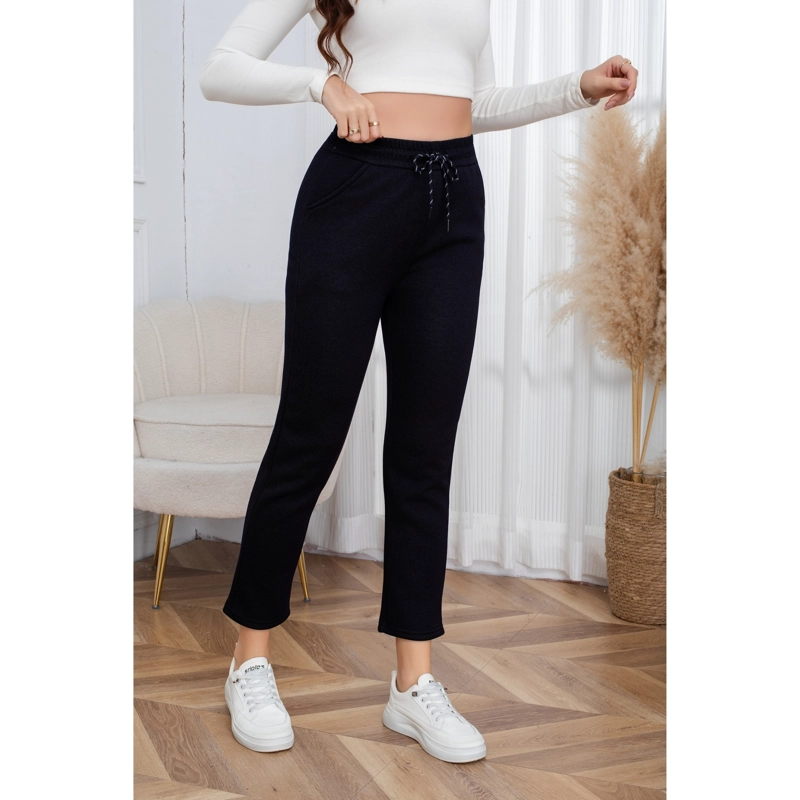 PANTALON MUJER RECTO AJUSTADO TIPO JEANS INVIERNO FORRO PIEL MEZCLILLA 7003 - 3