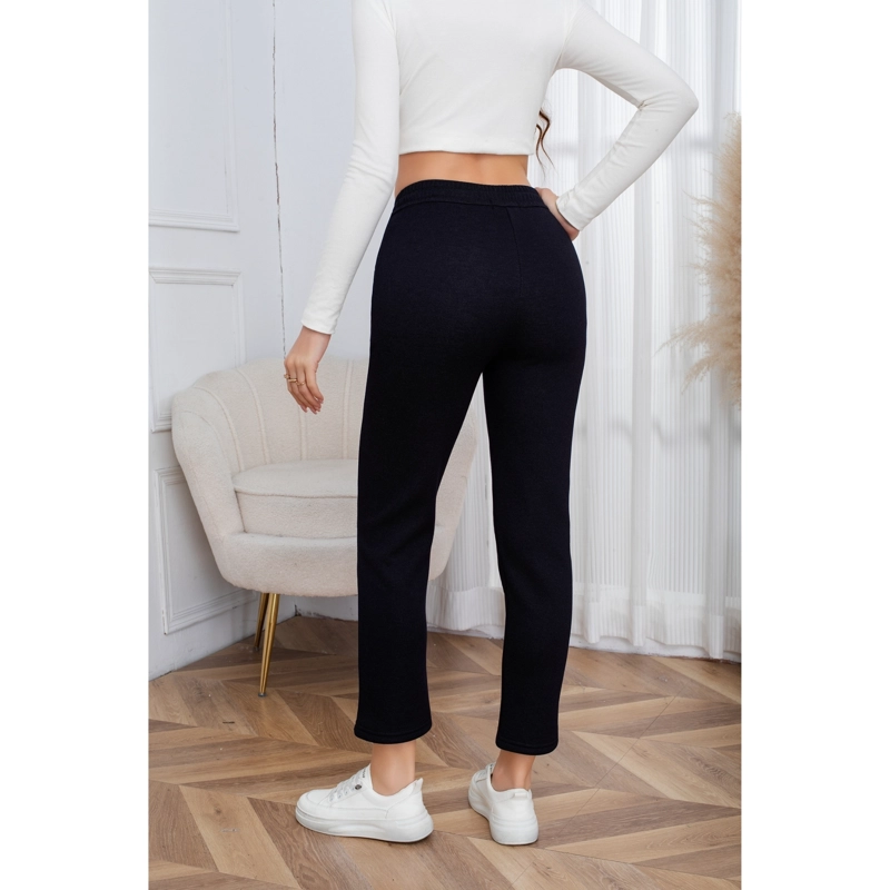 PANTALON MUJER RECTO AJUSTADO TIPO JEANS INVIERNO FORRO PIEL MEZCLILLA 7003 - 4