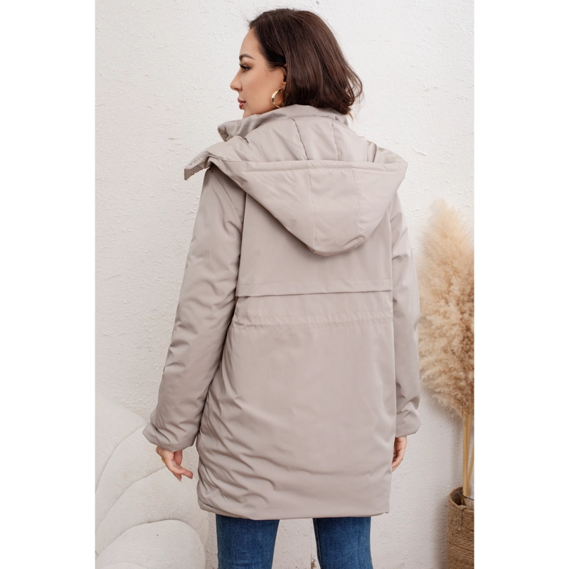 CHAQUETA LARGA ABRIGO MUJER FORRO PIEL CAPUCHA COLORES 0017 - 4