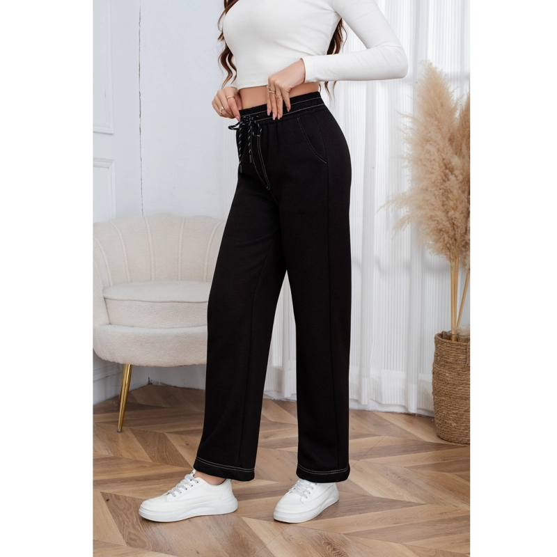 PANTALON MUJER ANCHO TIPO JEANS INVIERNO FORRO PIEL MEZCLILLA 7002 - 3
