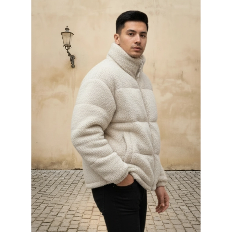 CHAQUETA CORDERITO HOMBRE PREMIUM CALIDAD CUELLO ALTO 6091 - 2