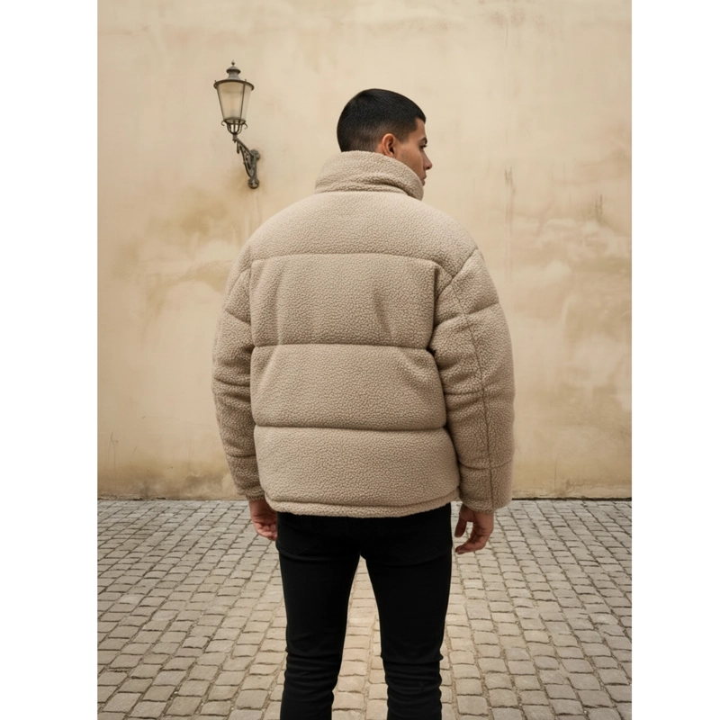 CHAQUETA CORDERITO HOMBRE PREMIUM CALIDAD CUELLO ALTO 6091 - 3