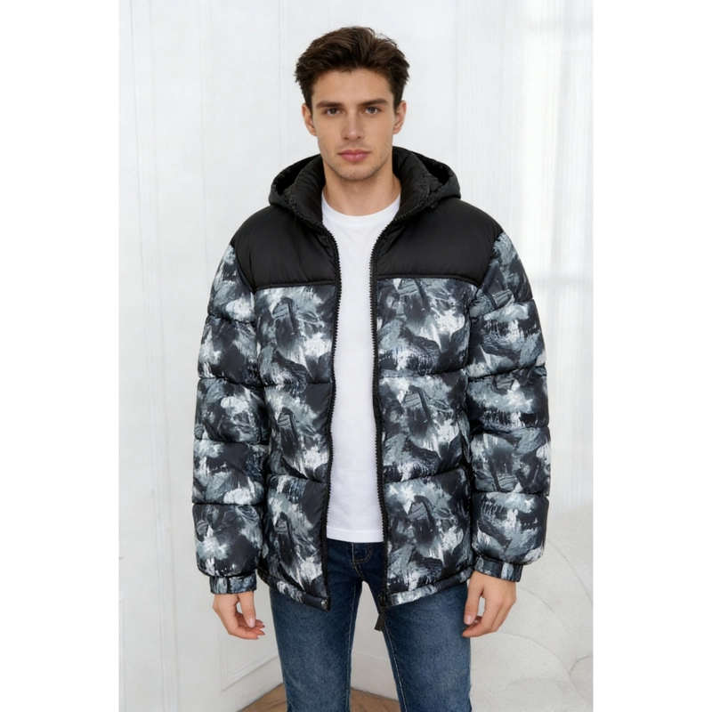 PARKA CHAQUETA HOMBRE INVIERNO ACOLCHADA BI COLOR DISEÑO 0035 - 1