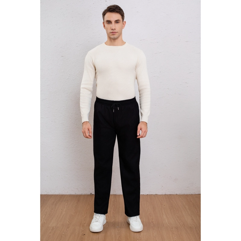 PANTALON RECTO HOMBRE COTELE LISO INTERIOR POLAR BOLSILLOS 7157 - 3