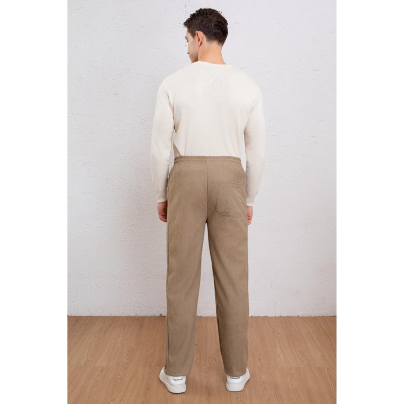 PANTALON RECTO HOMBRE COTELE LISO INTERIOR POLAR BOLSILLOS 7157 - 4