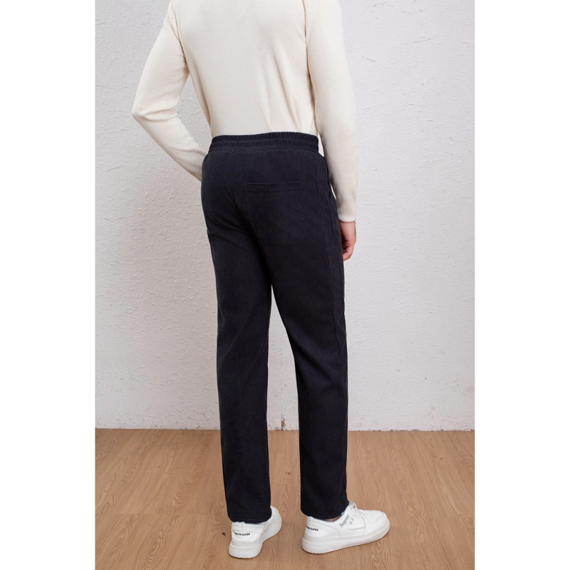 PANTALON RECTO HOMBRE COTELE LISO INTERIOR POLAR BOLSILLOS 7157 - 4