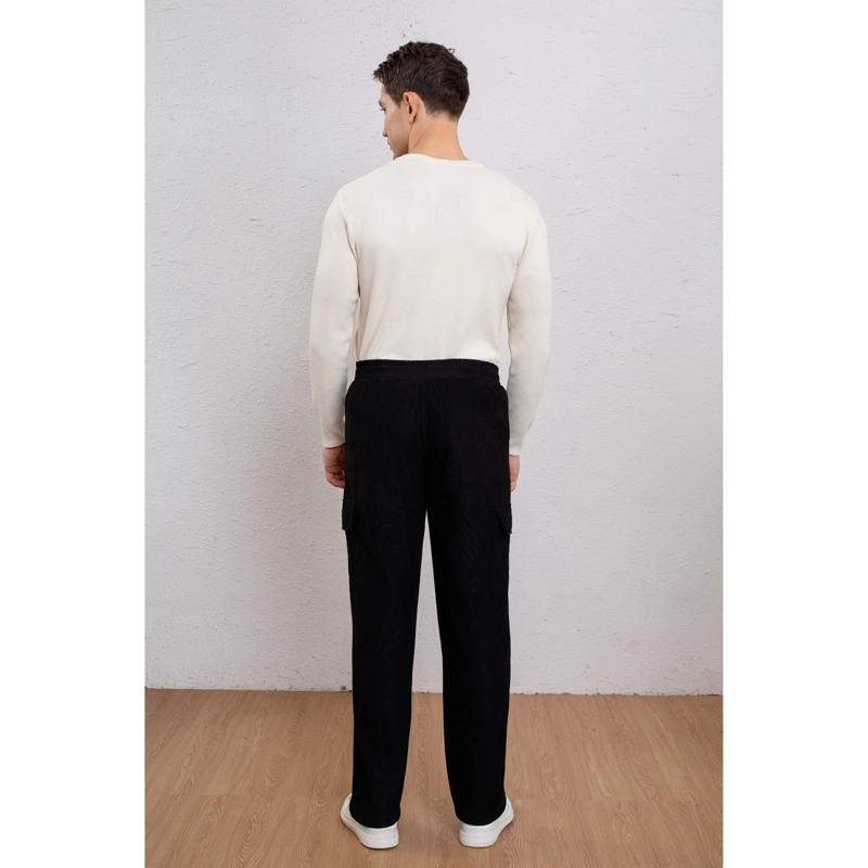 PANTALON RECTO HOMBRE COTELE INTERIOR POLAR BOLSILLOS CARGO 7156 - 4